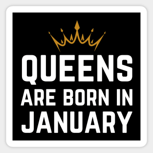 Queens Are Born In January Sticker